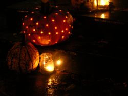 Pumpkin and Mason Jar Lanterns